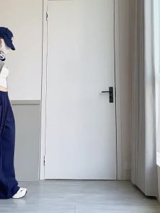 White Wide-Leg Pants for Women Spring and Autumn 2025 New High-Waisted Floor-Length Slimming Loose Straight-Leg Sweatpants Casual Sports Trousers