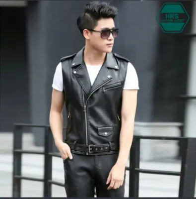 Rompi kulit pria ramones Premium terbaru
