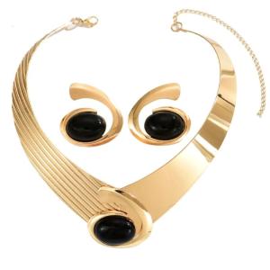 Geometric Set Lightweight Comfortable Accessory Geometry Necklace And Earrings For Fashionable Outfits