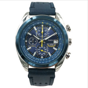 ✨ Multifunctional Chronograph Watch / Eco-drive Watch / Pilot Watch Stainless Steel For Men Durable Light-Powered Luxury Blue Sky Angel Three-Eyed Six-Needle Movement Flying Wristwatch