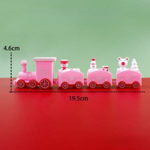 Wooden Christmas Train With 4 Sections Small Train Decorations ChildrenS Christmas Toys Birthday Gifts Cake Decorations