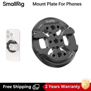 SmallRig Magnetic Metal Phone Mount Support with Cold Shoe Mount | Adjustable Rotatable Phone Tripod Holder Plate for iPhone / Tripod / Stabilizer 5156 / 5155