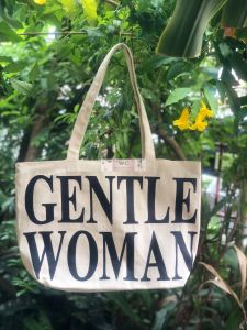 CANVAS TOTE BAG FROM THAILAND (SIZE: 47X32X12CM)