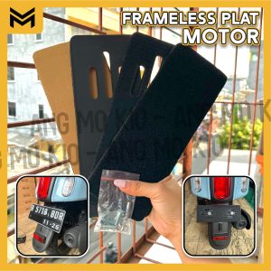 FRAMELESPLAT Frameless Plate Dudukan Plate Plat Nomor Motor Kendaraan Sepeda motor ISI 2 SET Depan + Belakang TANPA BINGKAI ANTI GETAR FRAME LESS PLATE MIO BEAT VARIO VEGA VIXION BLADE PCX NMAX FAZZIO FILANO JUPITER AEROX JUPITER Z Z1 MX F1ZR VEGA R
