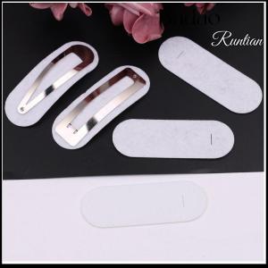 Badao 100PCS Oval Non-woven Tear Drop snap clips spacers Rectangle Felt pads Patches appliques for Rectangle hairpins accessories