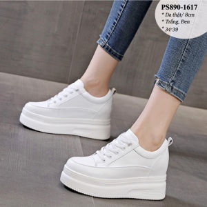 Giày Thể Thao Nữ Thắt Dây Đế Độn Cao 8CM PS890-1617
