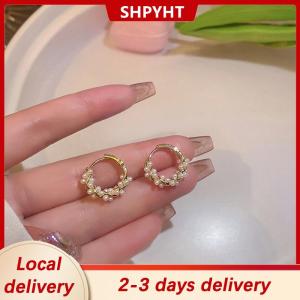 [COD] SHPYHT Local delivery Ship within 24 hours 1Pair New Simple Temperament Circle Pearl Earrings Fashion Small Versatile Earrings Womens Jewelry