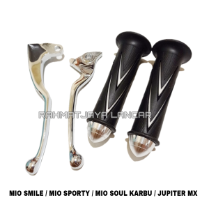 HANDLE REM MIO SMILE / MIO SPORTY / JUPITER MX / MIO SOUL KARBU / FINO KARBU MODEL STANDAR WARNA CHROME