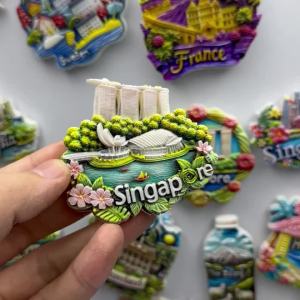 [ Shop Hot Sale ] Refrigerator Magnet 3D Singapore Garden Gift Home Creative Decoration Simple Design Magnetic Style Internet Celebrity
