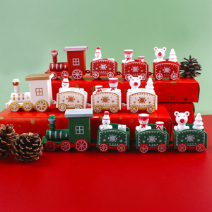Christmas Train Toys for Home Xmas Decorations with Santa Elements Ornament Toys New Year Gifts