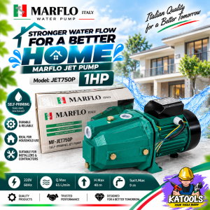 KATOOLS - Marflo Jet Pump Water Pump 1HP Self-Priming Shallow Well Water Pump Booster