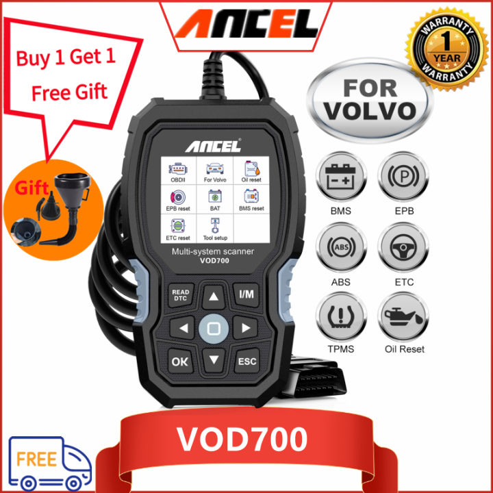 ANCEL VOD700 For Volvo Car Full System OBD2 Scanner Support ABS