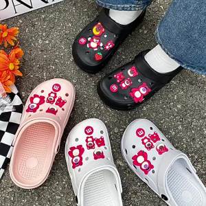 [Free Shipping] New womens summer outdoor lightweight clogs couples closed-toe half-slippers with soft soles suitable for nurses beach seaside and trendy Ins style
