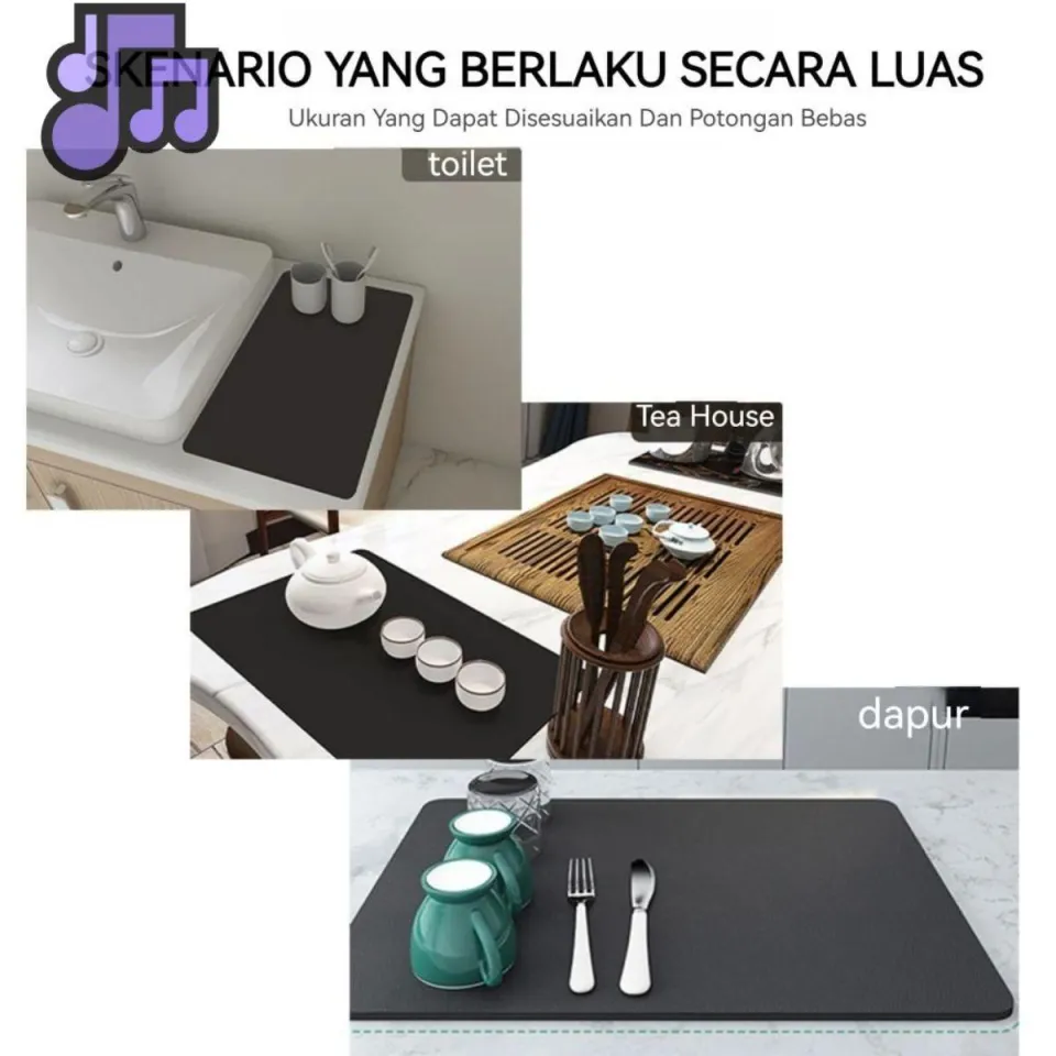 Super Absorbent Dish Drying Mat – Anti-Slip Kitchen Mat for Dishes