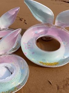 Kids Bunny Ear Glitter Swim Ring Inflatable Pool Float Pelampung Budak SKU:YW90