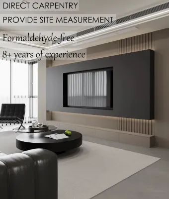 【SG Local Contractor】【Custom Furniture】Living Room Renovation /TV Console /Feature Wall / Hallway/ Display cabinet /Shoe Cabinet/ Carpentry works