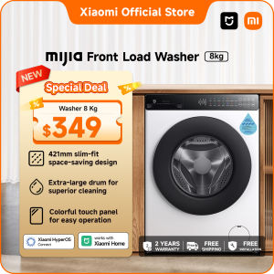 [Online Exclusive] Xiaomi Mijia 8KG/9KG Smart Front Load Washer | Power Wash | Colour Touch Panel | App Control | 4-Tick