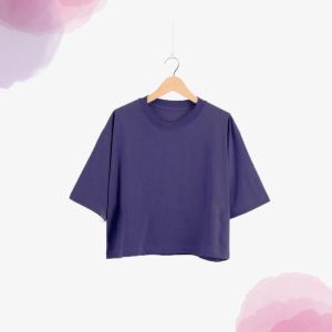 BeeUniq Kaos Crop Top Wanita Oversize Polos /  Kaos Crop Top Cewek Oversize Polos / Kaos Basic Polos