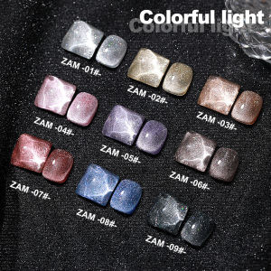 สีทาเล็บเจล แคทอาย-ประกายเพชร AS ขวดแดง 15ml. AZM Set 01-09 เฉดสี