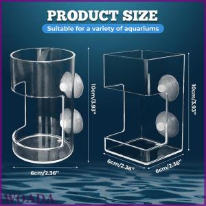 WOADA Fish Feeder For Aquarium 2025 New Fish Tank Dish Tray With Suction Cup Acrylic Fish Feeding Tube Fish Food Holder