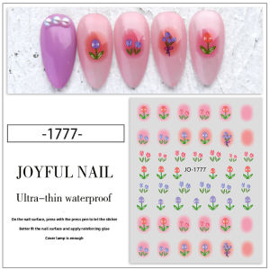 TULIP NAIL STICKER NAIL ART STIKER KUKU (6 VARIAN)