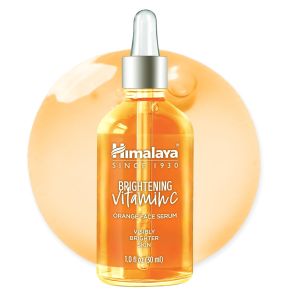 Himalaya Brightening Vitamin C Orange Face Serum with Hyaluronic Acid Lightweight Vitamin C Serum with Niacinamide Hyaluronic Acid & Tangerine Peel Extract for Visibly Brighter Looking Skin1 oz