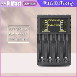 Battery Charger 4 Slot Intelligent Fast Charge With Indicator For 1.2V NiMH NiCd AAA/AA Rechargeable Batteries USB C Micro Jack