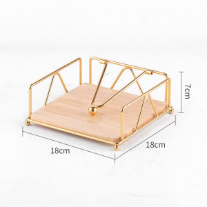 Tissue Holder Elegant Metal Napkin Holder Accessories Wood Home Decor Table Napkin Stand Kitchen