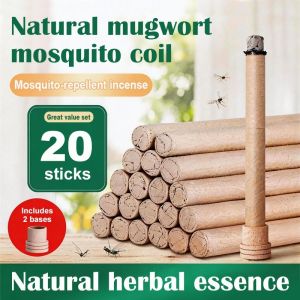 2026 NEW 50/pc Wormwood Sticks Mosquito Repellent Incense Stick Mugwort Moxa Stick 艾草香 Penguas Nyamuk