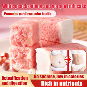 [Promote Cardiovascular Health]Sugar-free And Filling White Peach Oolong Gorgon Fruit Cake Low-calorie Soft Glutinous Fragrant Traditional Pastries Detoxification Beauty Healthy And Filling Breakfast