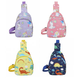 กระเป๋าผ้าไนลอนสะพายข้างพิมพ์ลายการ์ตูนน่ารักสําหรับเด็กเด็กผู้ชายเด็กผู้หญิงกระเป๋าพาดลําตัวสําหรับเด็ก