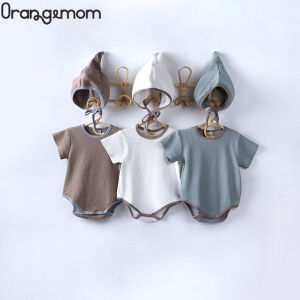 Orangemom 0-24Months Baby Girl Boy Clothing Cotton Short Sleeved Toddler Romper Navy Style Baby Body Suit Pink Blue One-piece for Christmas 1pcs