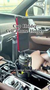 Vitog 2-in-1 Phone Holders for Your Car Universal Cup Holder Phone Holder with 360 ° Rotation & Long Arm Mount Car Phone Holder Compatible with iPhone Samsung All 4.0-14.0" Phones & Tablets