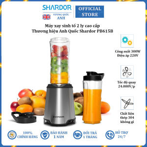 Máy Xay Sinh Tố 2 Ly Cao Cấp Thương Hiệu Shardor PB615B - HÀNG NHẬP KHẨU BẢO HÀNH 12 THÁNG