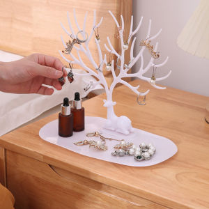 🔥🔥🔥NineOne Peony Jewelry Display Stand Tray Tree Storage Racks Earrings Necklaces Rings Jewelry Boxes Case Desktop Organizer Holder Make Up Decor