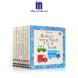 milumilu 8Pcs Usborne Baby’s Very First Library animals colours baby book A cardboard book for parent-child enlightenment