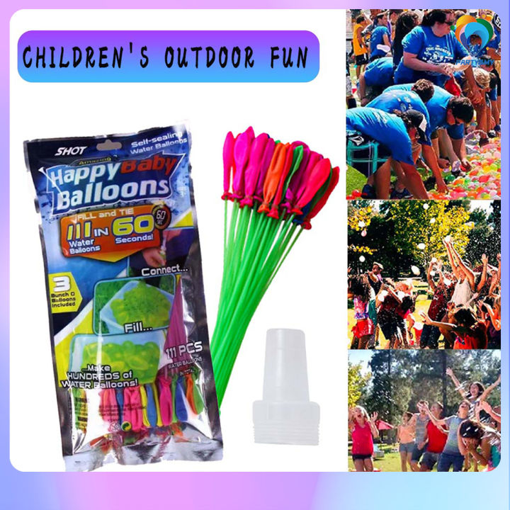 111pcs Water balloons Kid Outdoor Fun Quick Fill Self Sealing kid fun