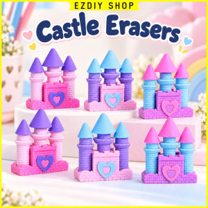 Creative Dream Castle Eraser Cute Castle Rubber Student Stationery School Supplies Birthday Gift Reward Party Favor