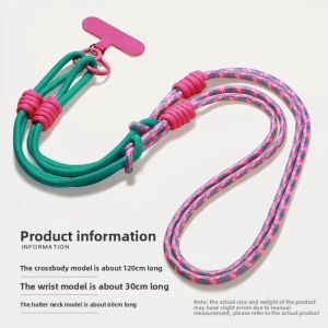 CRUSHES 120cm Phone Lanyard Removable 3 in 1 Neck Lanyard Practical Anti-lost Lanyard