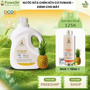 Gel rửa chén sinh học Fuwa3e 2L chuyên dùng cho máy rửa chén bát an toàn tuyệt đối làm sạch và làm bóng bát đũa bảo vệ bát