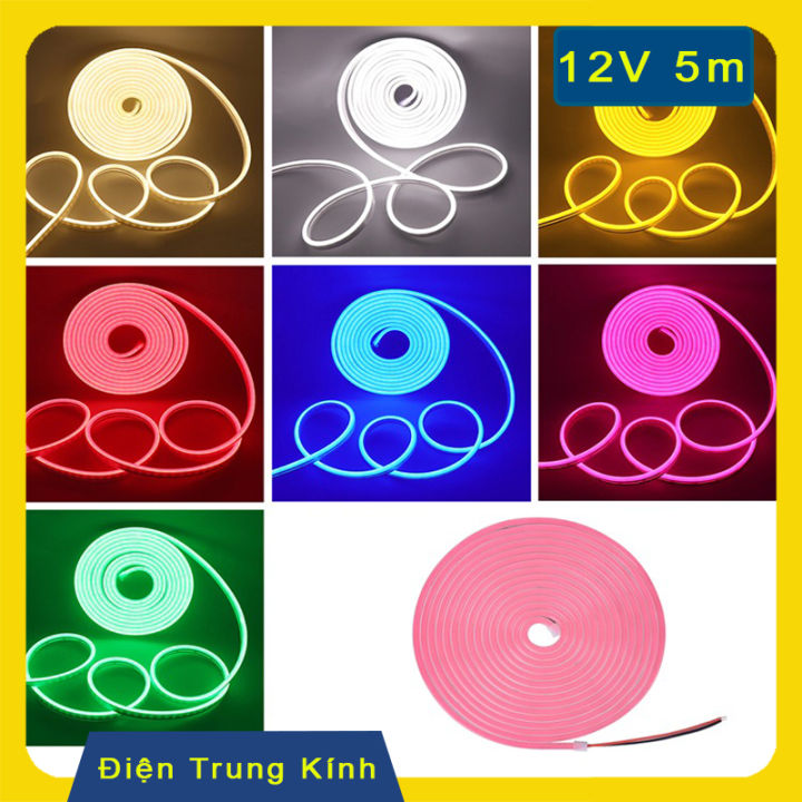 Led Dây Neon 12V 5m/cuộn dùng cho trang trí quảng cáo dây Led dẻo dễ ...