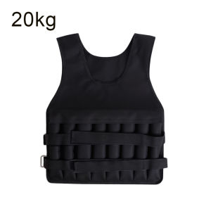 LO【Max load 20KG】Loading Weight Vest For Boxing Weight Training Workout Fitness Gym Equipment Adjustable Waistcoat Jacket Sand Clothing