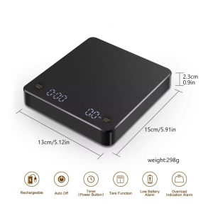 Mini Coffee Nano Coffee Scale with Timer Espresso Scale with Auto Tare Touch Sensor and Silicone Cover