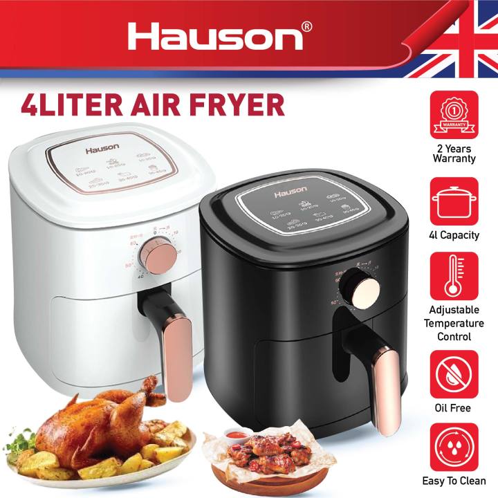 HAUSON 4 Liter 1400W Electric Oven Convection Air Fryer Toaster Timer Oil Free Healthy Cooker Air Fryer Serbaguna Lazada