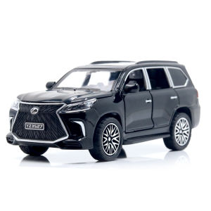 136 LX570 Alloy Diecasts Toy Car Models G800 Metal Off-road Vehicles 4 Doors Opened With Pull Back Collectable Toys For Kids