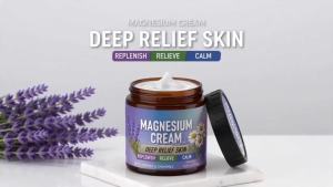 Peunitory Magnesium Moisturizing Cream for Sleep – 4.23 oz Total Relief Magnesium Cream with Lavender & Jojoba Oil for Muscle Relief Back PainKnee PainFast-Absorbing FormulaSkin Friendly