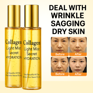 Full Face Wrinkle-Free 6D Reorganized Collagen Water Glow Spray for Beauty Skincare Makeup  Hydrating  Plump and Elastic