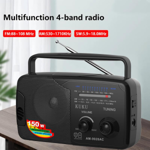 AM-9928AC 150W Extrabass Sounds Electric Radio Speaker FM/AM/SW radio AC power/Battery Power