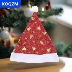[COD] KOQZM Long Lanh Đầy Màu Sắc Giáng Sinh Mũ Cho Người Lớn Trẻ Em Sáng Bóng Bông Tuyết Cầu Vồng Santa Claus Hat Xmas Mũ Năm Mới Đảng Trang Trí Đạo Cụ