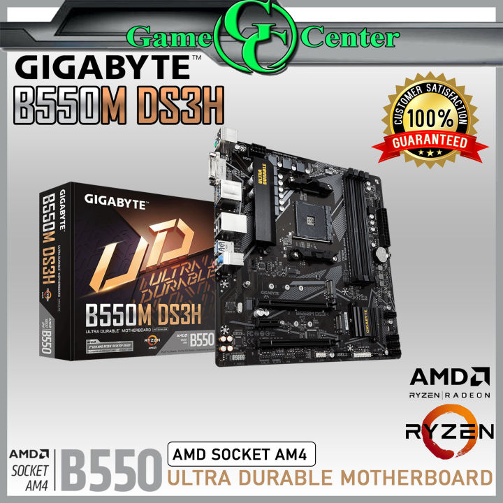 GIGABYTE B550M-DS3H Ultra Durable Motherboard AMD Socket AM4 Ultra ...